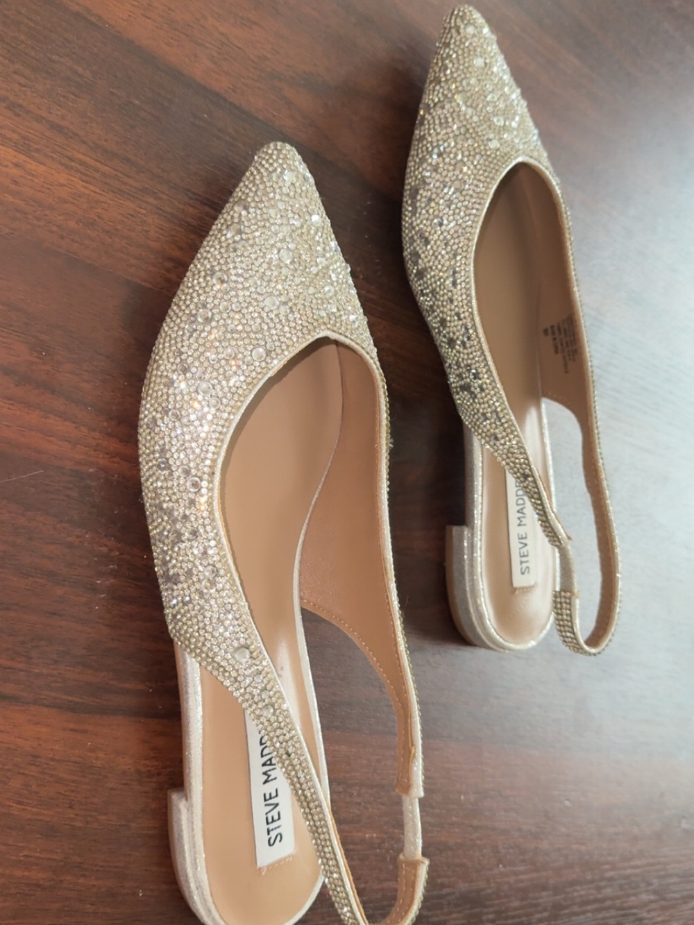 Steve Madden Crystal Slingback Flats